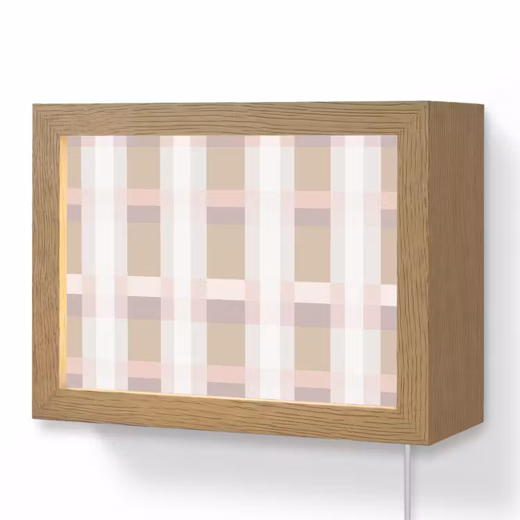 Lightbox - Wandlamp - Ruitpatroon - Aardetinten - Minimalistisch — 1