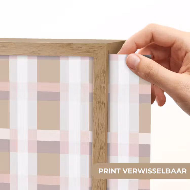 Lightbox - Wandlamp - Ruitpatroon - Aardetinten - Minimalistisch — 6