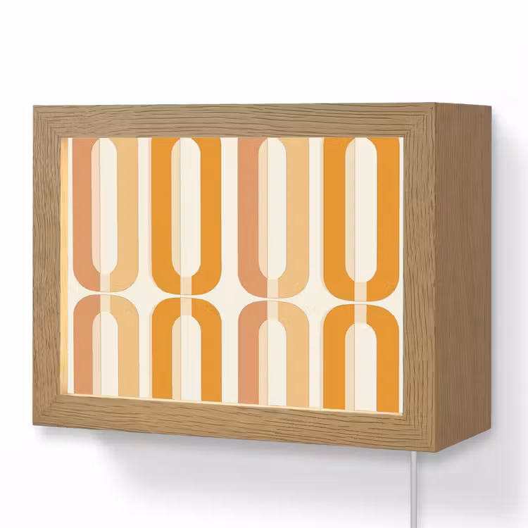 Lightbox - Wandlamp - U-vorm - Retro - Oranje — 1