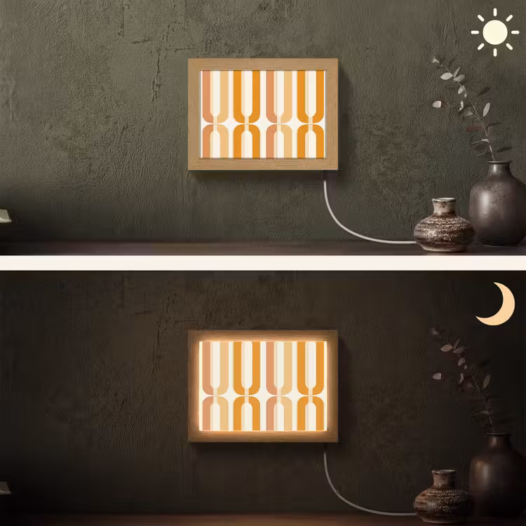 Lightbox - Wandlamp - U-vorm - Retro - Oranje — 3