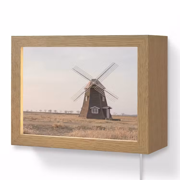 Lightbox - Wandlamp - Windmolens - Landschap - Veld — 1