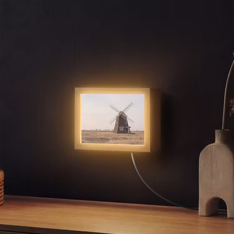 Lightbox - Wandlamp - Windmolens - Landschap - Veld — 2