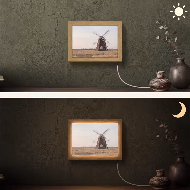 Lightbox - Wandlamp - Windmolens - Landschap - Veld — 3