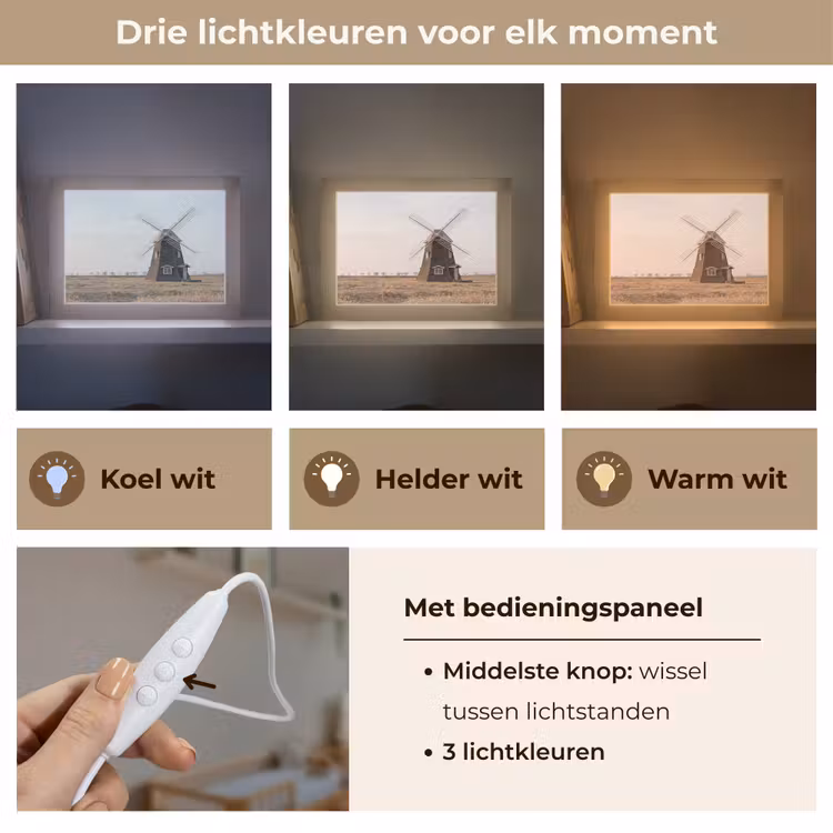Lightbox - Wandlamp - Windmolens - Landschap - Veld — 7