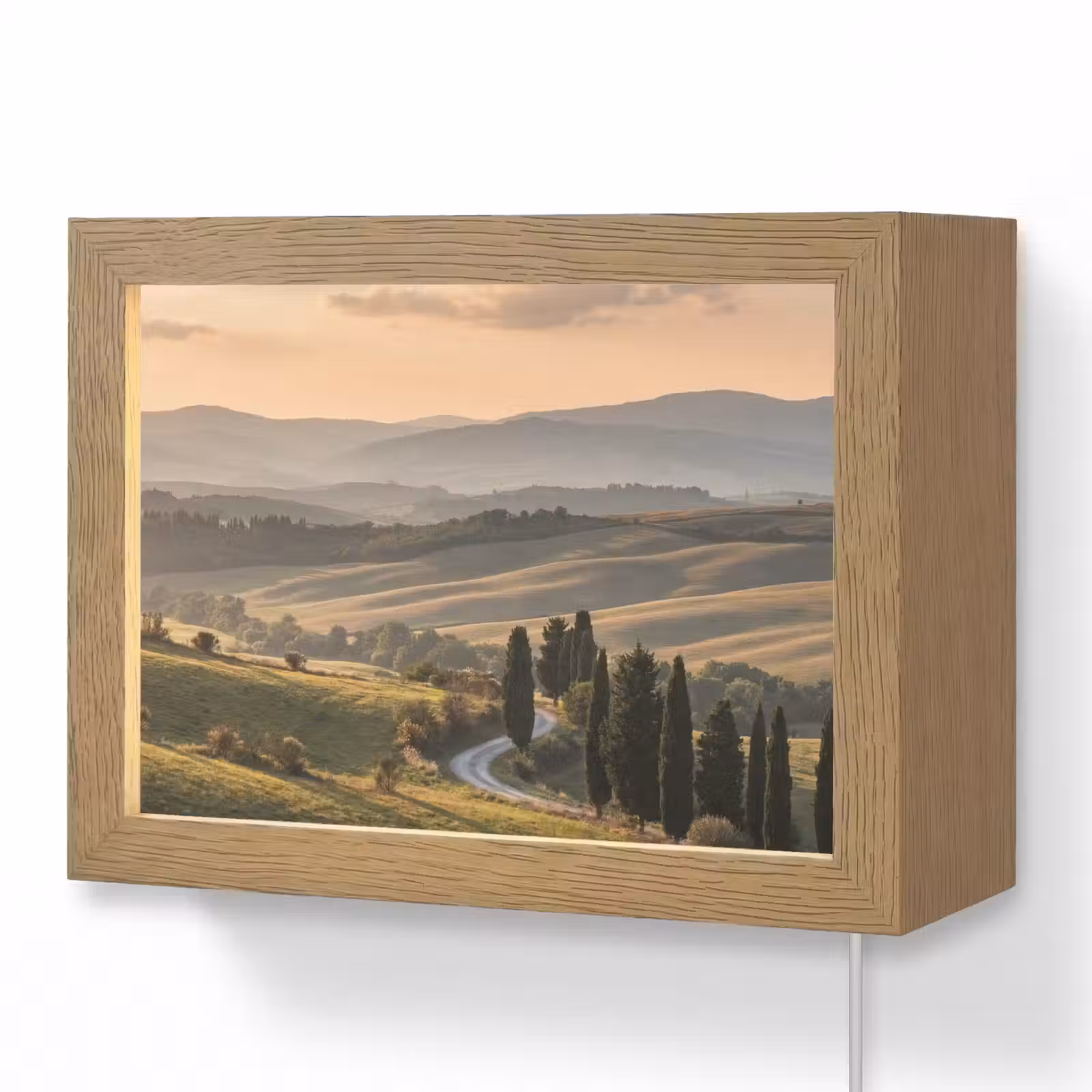 Lightbox - Wandlamp - Toscaans - Landschap - Heuvels — 1