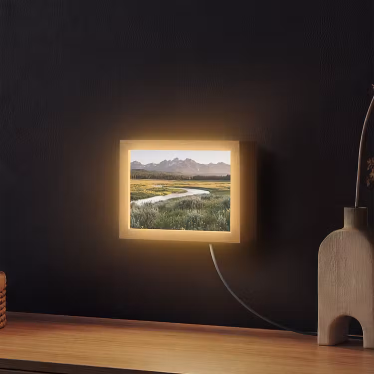 Lightbox - Wandlamp - Berglandschap - Rivier - Bos — 2