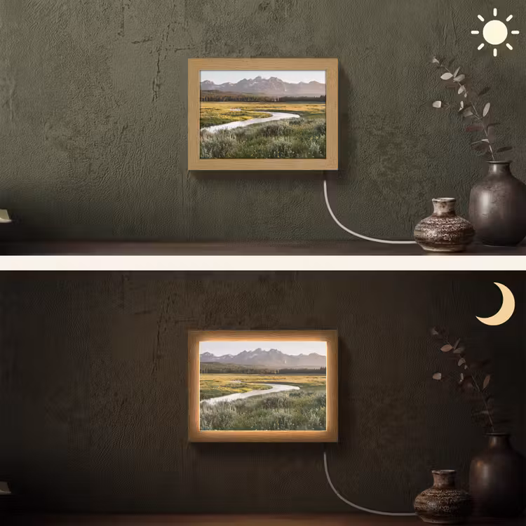 Lightbox - Wandlamp - Berglandschap - Rivier - Bos — 3