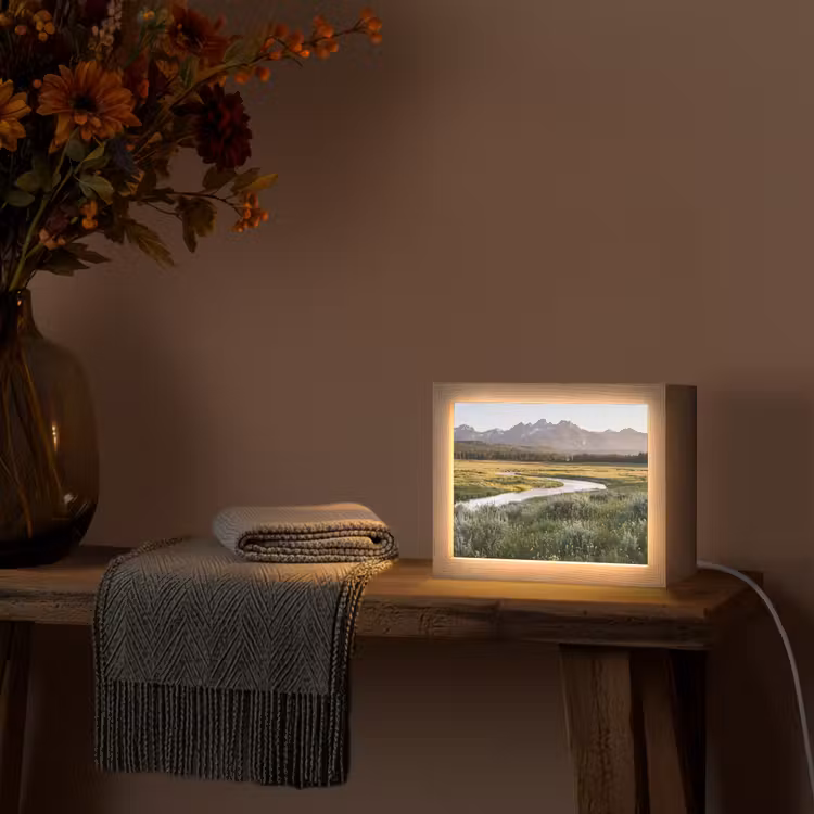 Lightbox - Wandlamp - Berglandschap - Rivier - Bos — 5