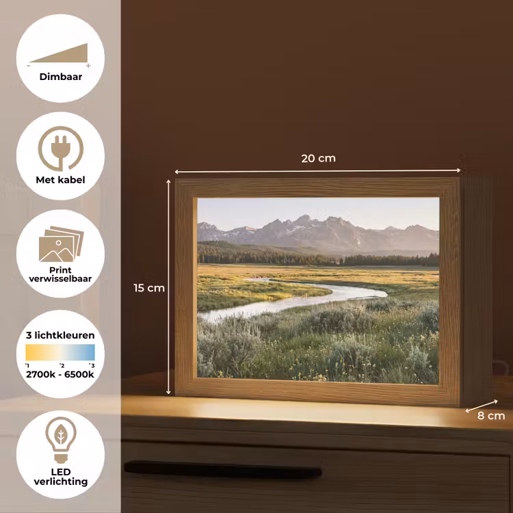 Lightbox - Wandlamp - Berglandschap - Rivier - Bos — 9