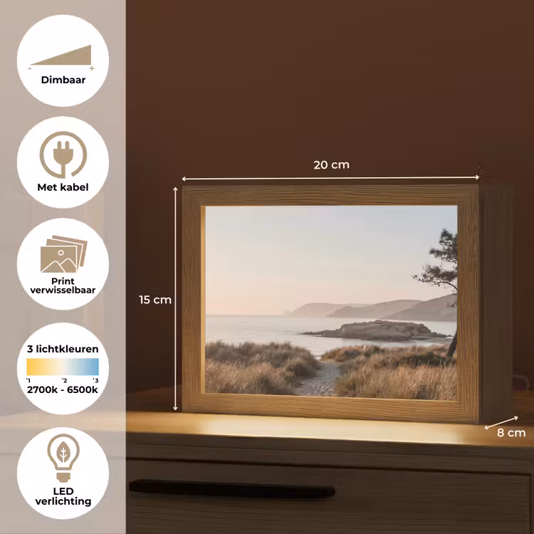 Lightbox - Wandlamp - Landschap - Kust - Duinen — 9