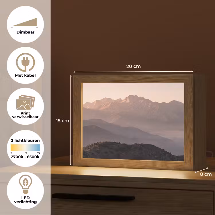 Lightbox - Wandlamp - Panorama - Landschap - Bergen — 9