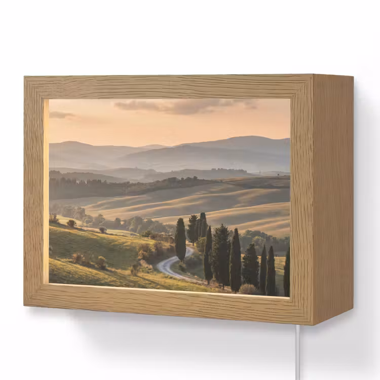 Lightbox - Wandlamp - Toscaans - Landschap - Heuvels — 1