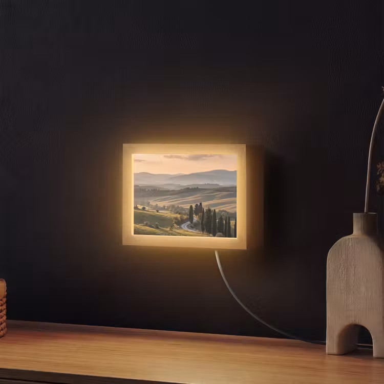 Lightbox - Wandlamp - Toscaans - Landschap - Heuvels — 2