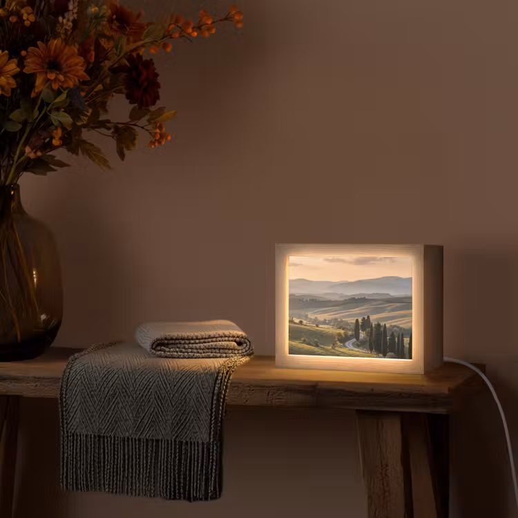 Lightbox - Wandlamp - Toscaans - Landschap - Heuvels — 5
