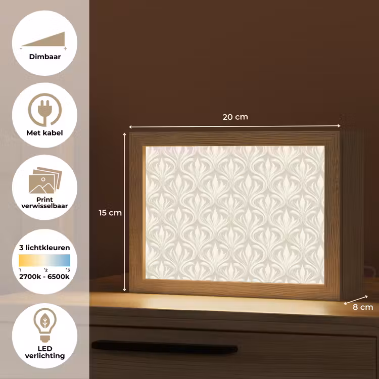 Lightbox - Wandlamp - Barok - Patroon - Beige — 9