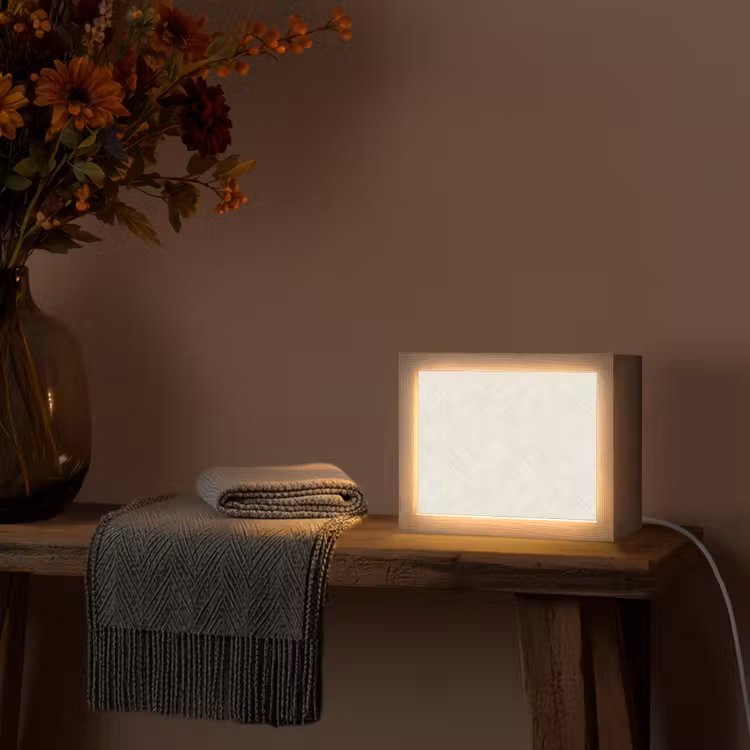 Lightbox - Wandlamp - Textuur - Abstract - Beige — 5