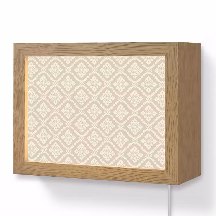 Lightbox - Wandlamp - Floraal - Ornament - Beige — 1