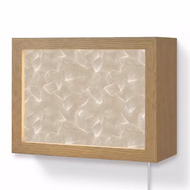 Lightbox - Wandlamp - Organisch - Textuur - Beige — 1