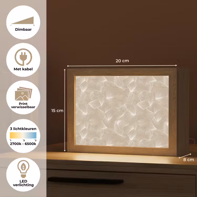 Lightbox - Wandlamp - Organisch - Textuur - Beige — 9