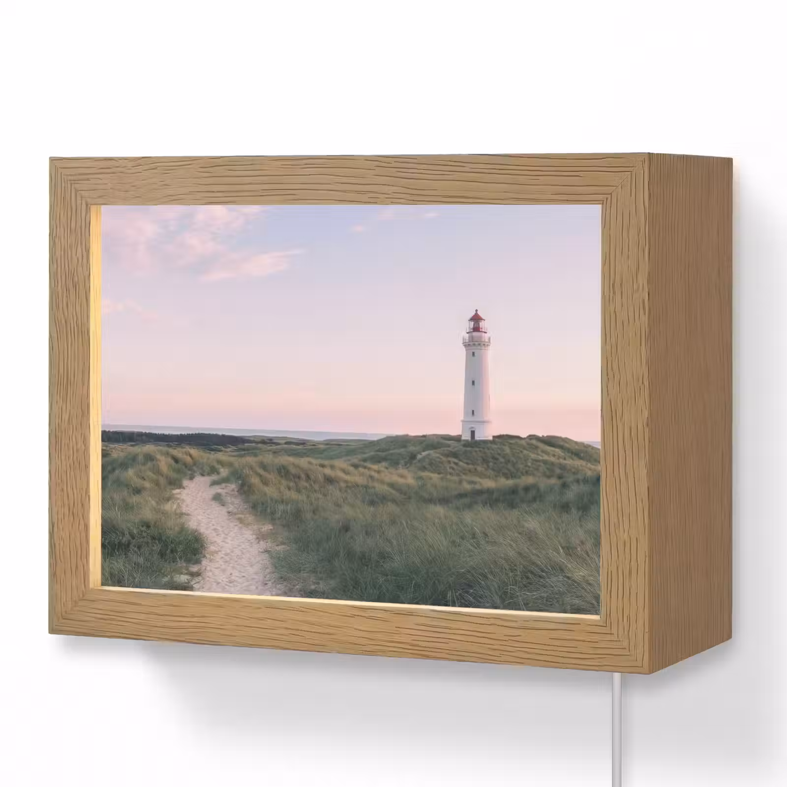 Lightbox - Wandlamp - Vuurtoren - Duinlandschap - Zee — 1