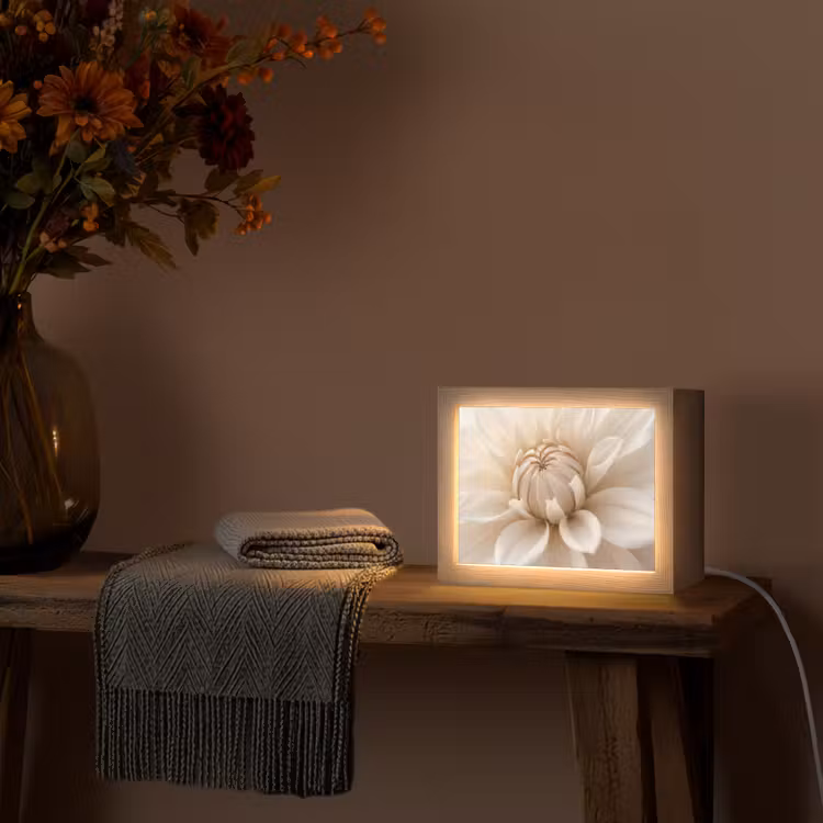 Lightbox - Wandlamp - Bloem - Dahlia - Wit — 5