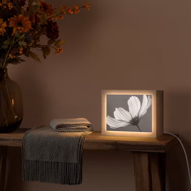 Lightbox - Wandlamp - Bloem - Minimalistisch - Zwart - Wit — 5