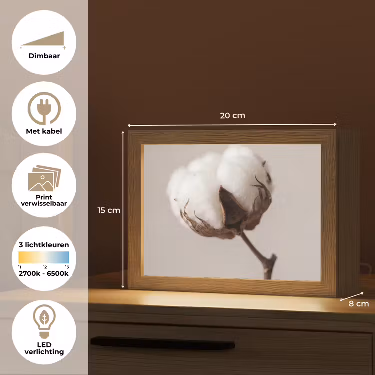 Lightbox - Wandlamp - Katoenbol - Minimalistisch - Wit — 9