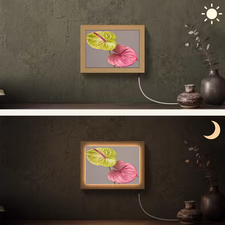 Lightbox - Wandlamp - Planten - Anthurium - Groen - Roze — 3