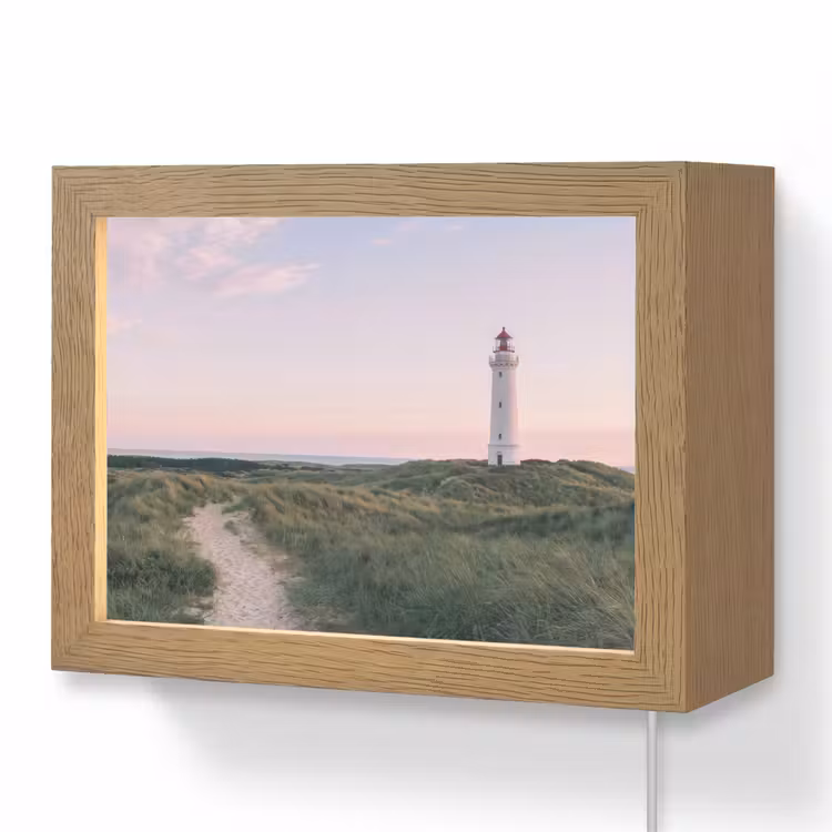 Lightbox - Wandlamp - Vuurtoren - Duinlandschap - Zee — 1