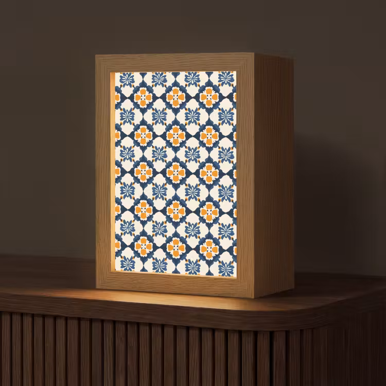 Tafellamp - Klassiek - Geometrisch - Blauw — 1