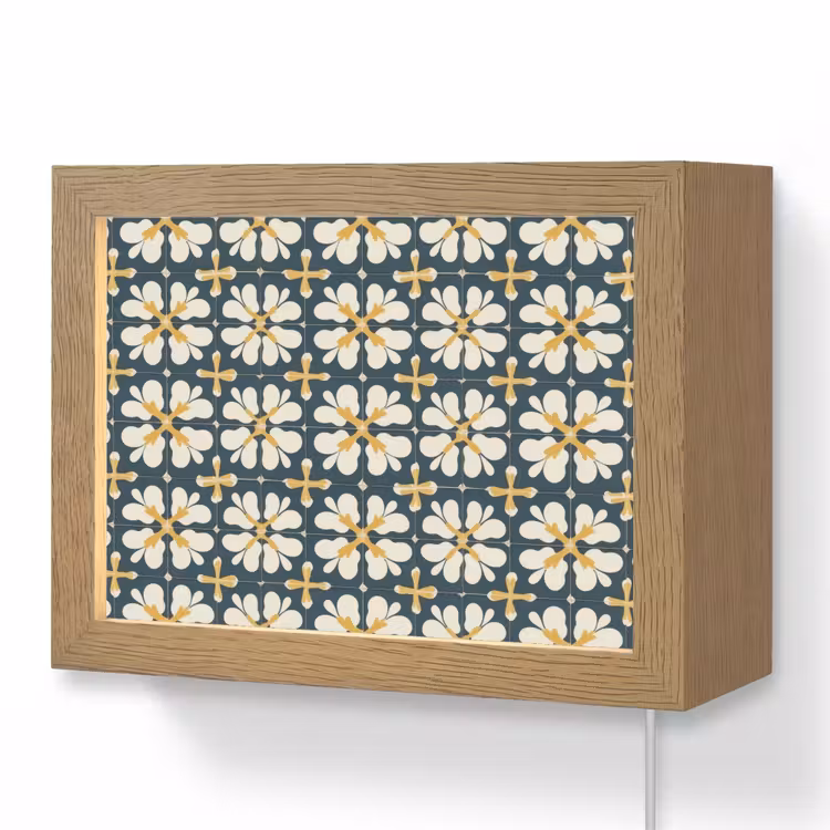 Lightbox - Wandlamp - Motief - Tegel - Okergeel — 1