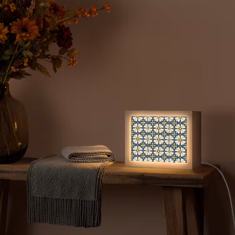 Lightbox - Wandlamp - Motief - Tegel - Okergeel — 5
