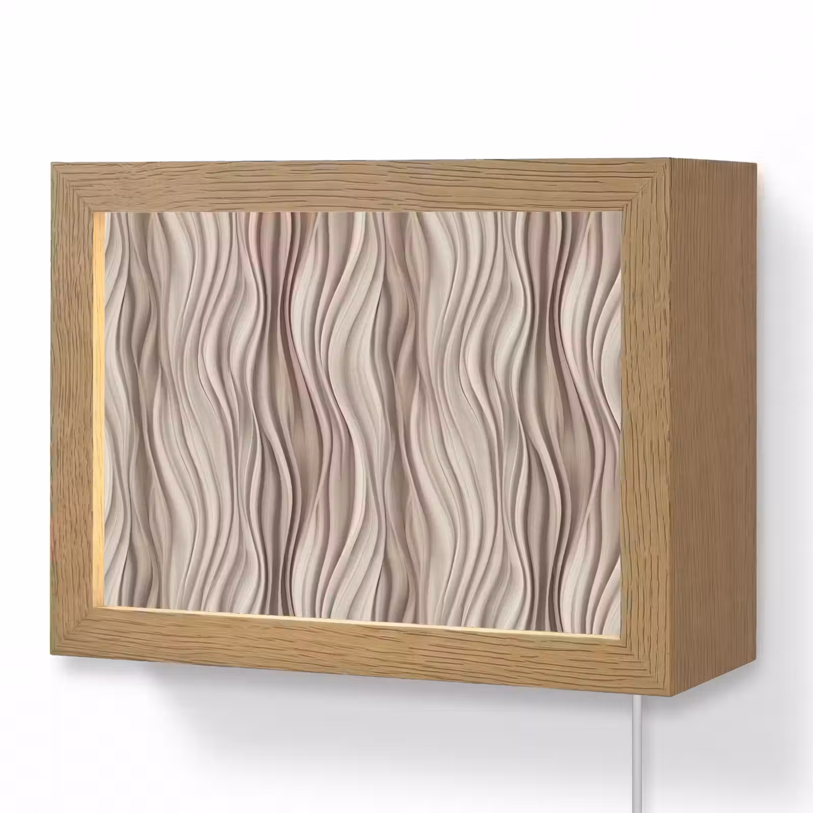 Lightbox - Wandlamp - Golven - 3D - Crème — 1