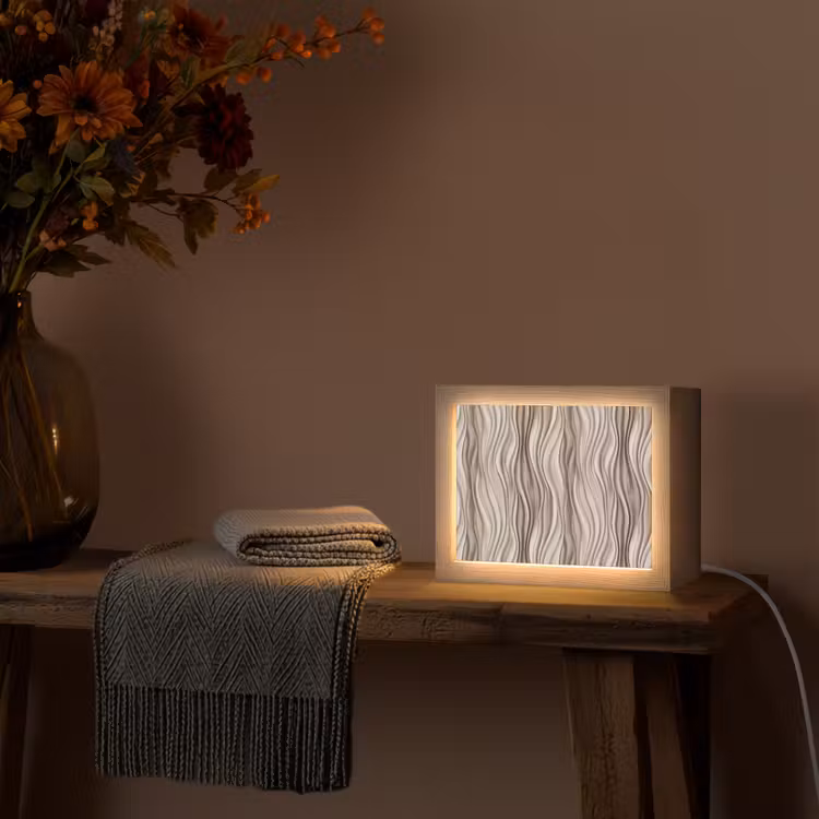 Lightbox - Wandlamp - Golven - 3D - Crème — 5