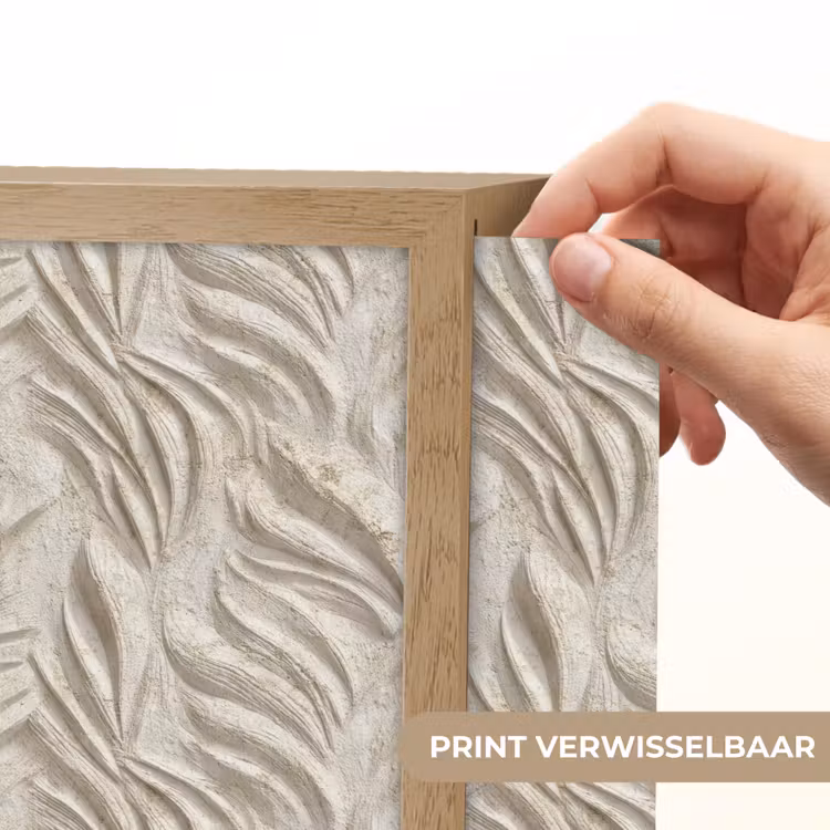 Lightbox - Wandlamp - Textuur - Reliëf - Beige — 6