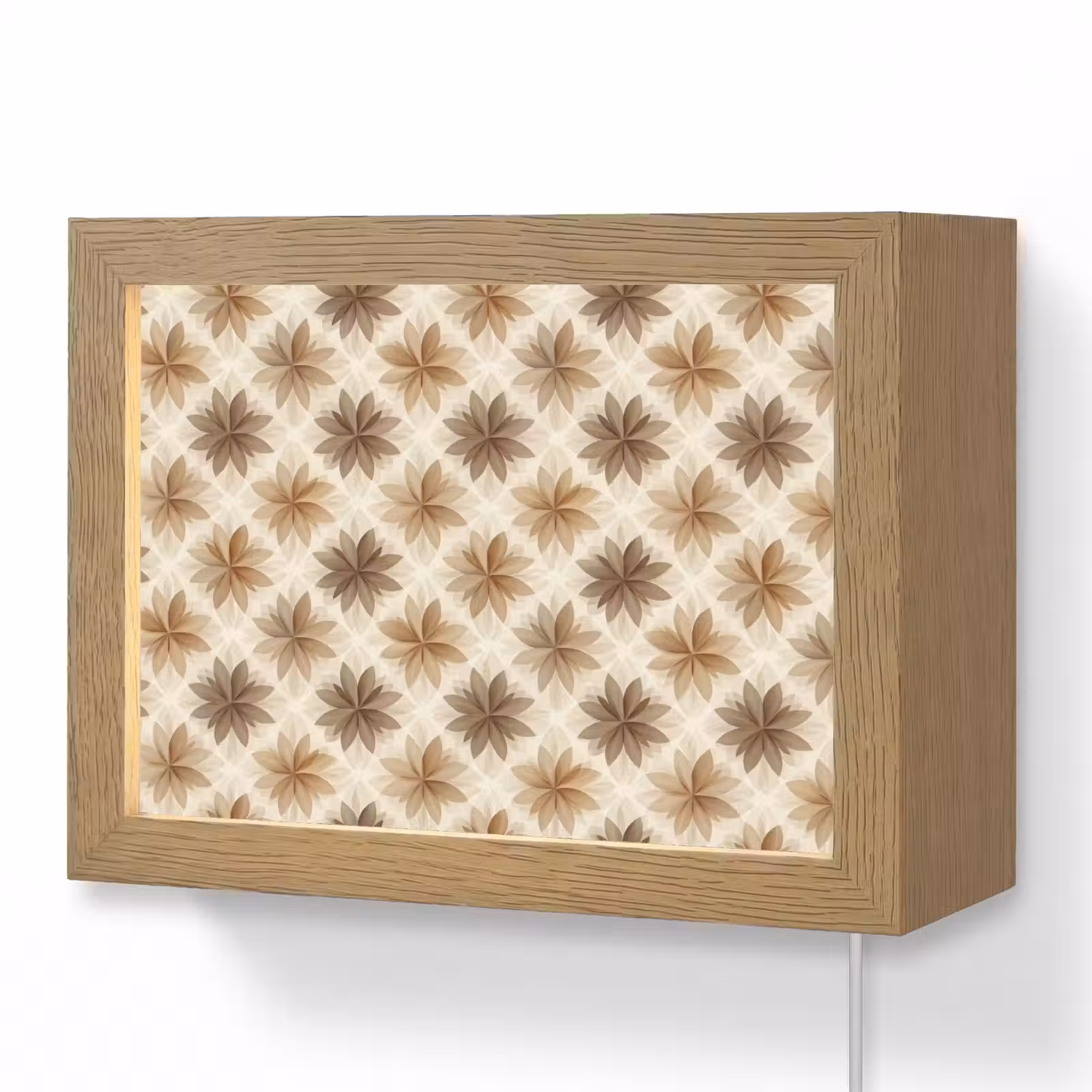Lightbox - Wandlamp - Geografisch - Patroon - Bruin — 1