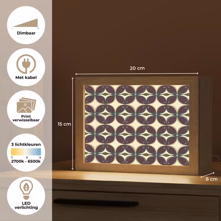 Lightbox - Wandlamp - Cirkel - Retro - Kleurrijk — 9