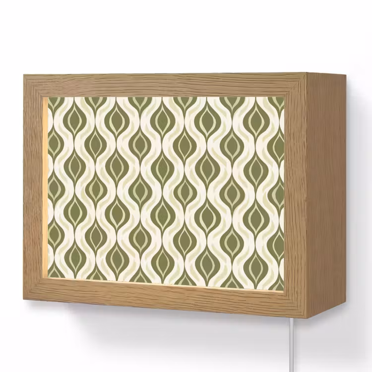 Lightbox - Wandlamp - Patroon - Retro - Groen — 1