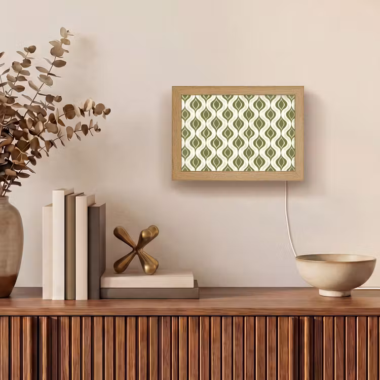 Lightbox - Wandlamp - Patroon - Retro - Groen — 4