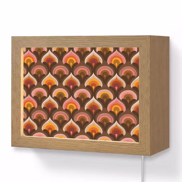 Lightbox - Wandlamp - Patroon - Retro - Kleurrijk — 1