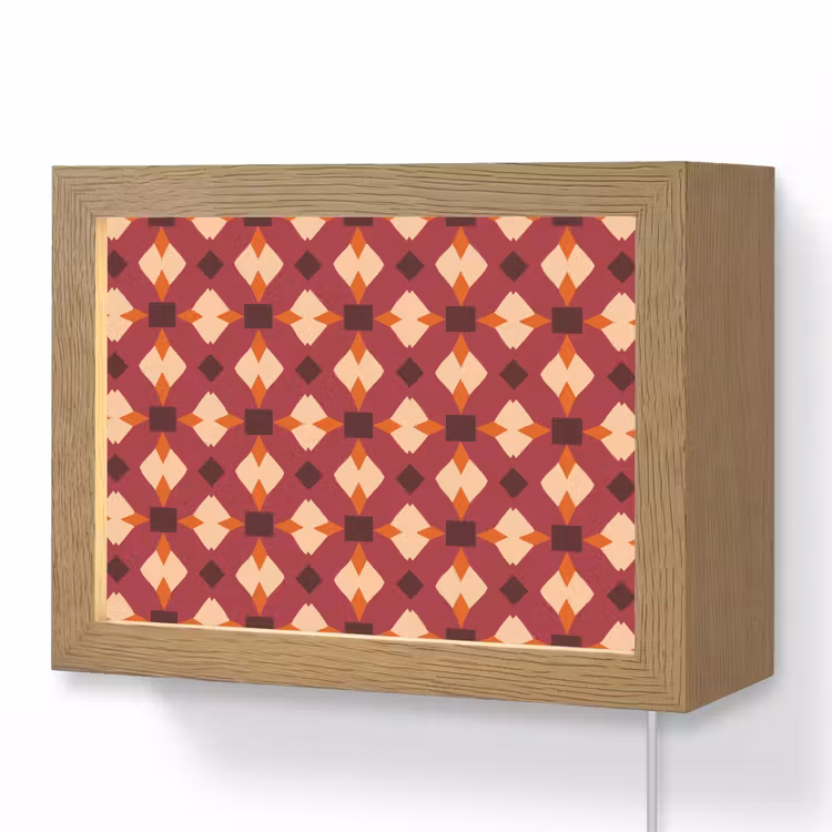 Lightbox - Wandlamp - Retro - Patroon - Kleurrijk — 1