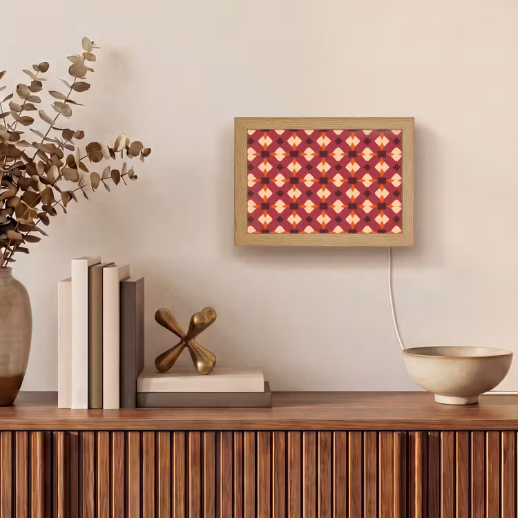 Lightbox - Wandlamp - Retro - Patroon - Kleurrijk — 4