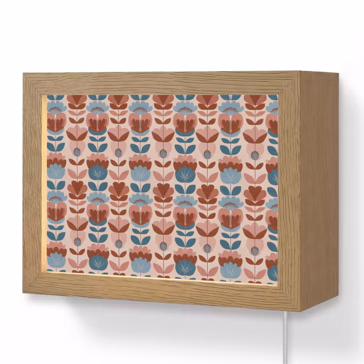 Lightbox - Wandlamp - Vintage - Motief - Kleurrijk — 1