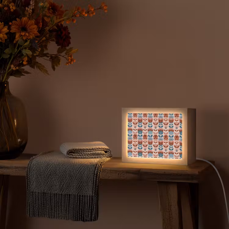 Lightbox - Wandlamp - Vintage - Motief - Kleurrijk — 5