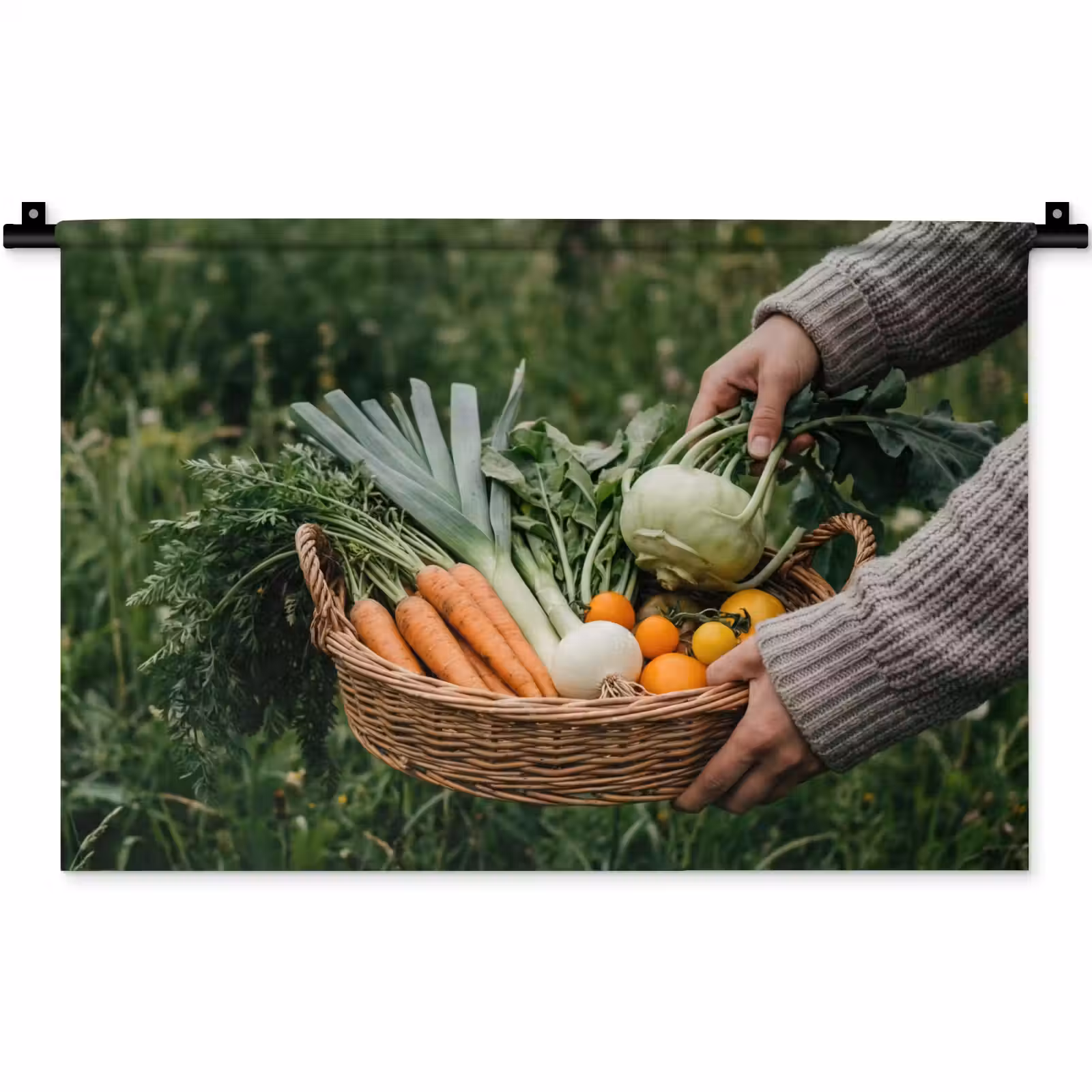 Wandkleed - Veld - Groenten - Biologisch - Oogst — 1