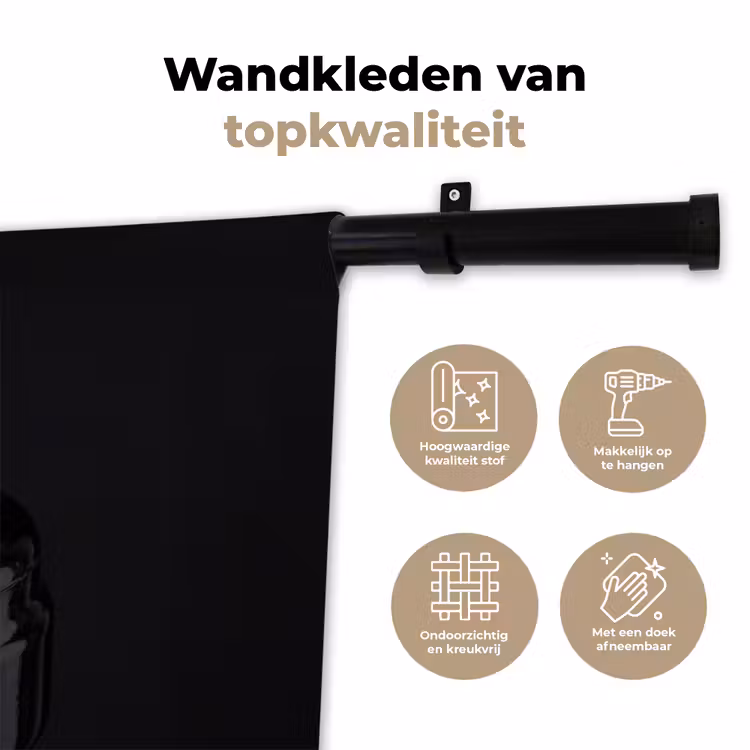 Wandkleed - Kurkentrekker - Wijn - Zwart - Wit — 3