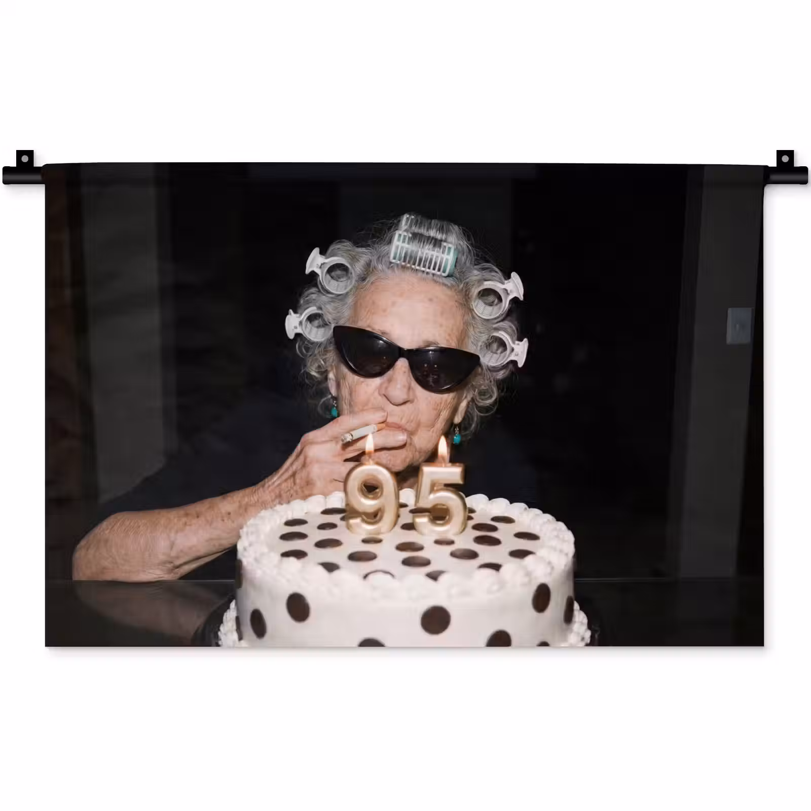 Wandkleed - Verjaardag - Krulspeld - Oma — 1