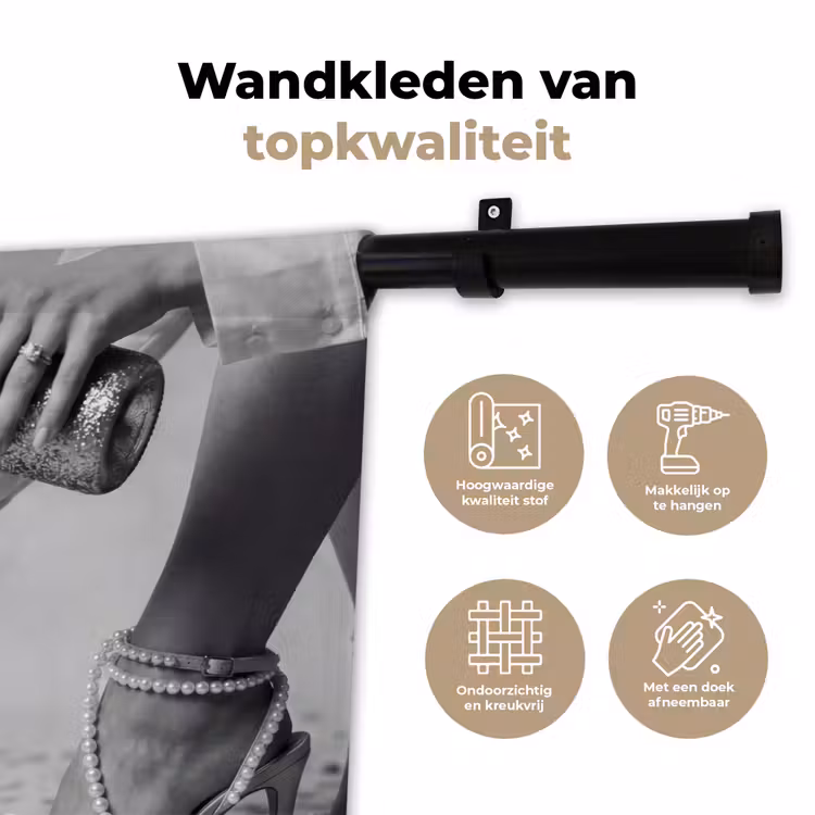 Wandkleed - Feestelijk - Champagne - Discobal — 3