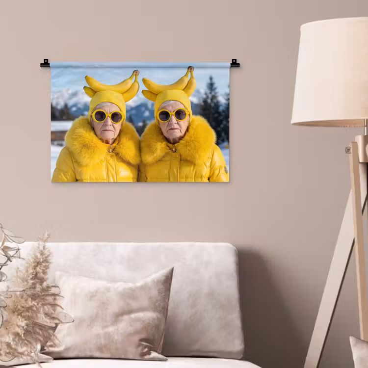 Wandkleed - Vrouwen - Bananen - Geel — 2
