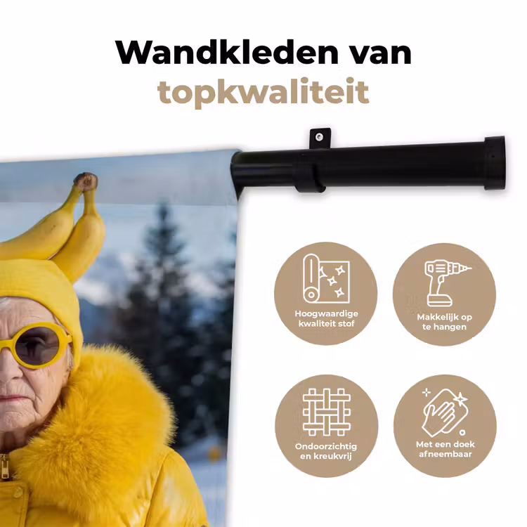Wandkleed - Vrouwen - Bananen - Geel — 3